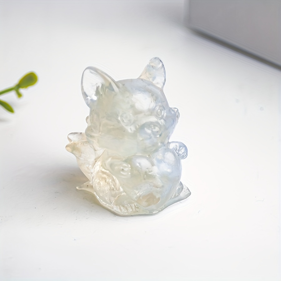 Crystal Resin Fox Decoration Home Decor Interior Accessories